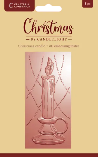 3D Embossing Folder - Christmas by Candlelight - Christmas Candle
