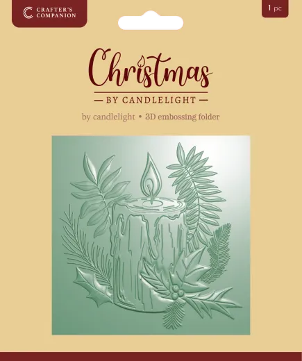 3D Embossing Folder - Christmas by Candlelight - By Candlelight