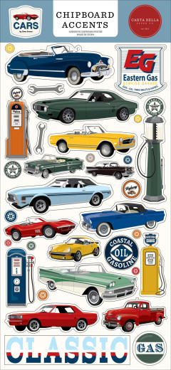 Carta Bella - Chipboard - Cars Accents
