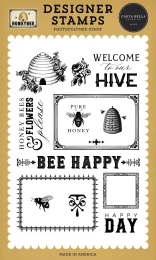 Clear Stamps - Honey Bee - Welcome To Our Hive