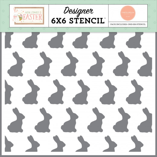 Carta Bella 6x6 Stencil - Bunny Love