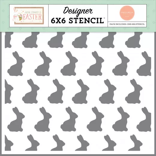 Carta Bella 6x6 Stencil - Bunny Love