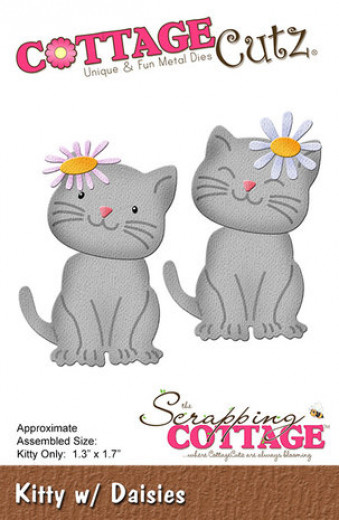 Cottage Cutz Die - Kitty w/ Daisies