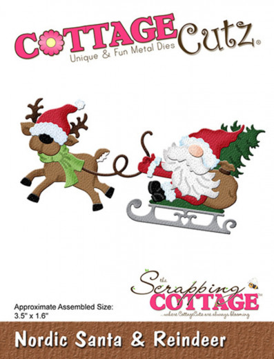 Cottage Cutz Die - Nordic Santa & Reindeer