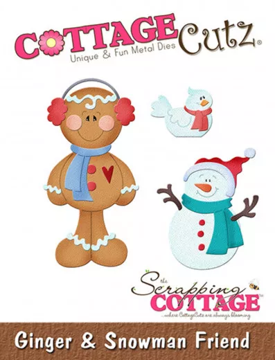 Cottage Cutz Die - Ginger & Snowman Friend