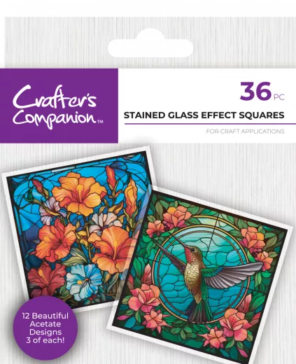 Printed Acetate Pack - Stained Glass - Effect Squares