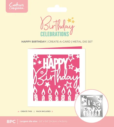 Metal Die - Birthday Celebrations - Create-a-Card Happy Birthday
