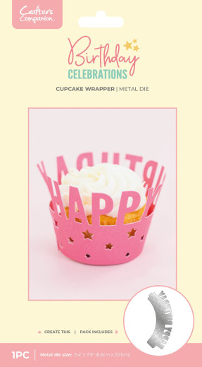 Metal Die - Birthday Celebrations - Cupcake Wrapper