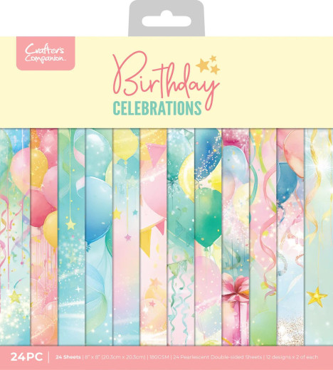 Birthday Celebrations - 8x8 Marble Paper Pad