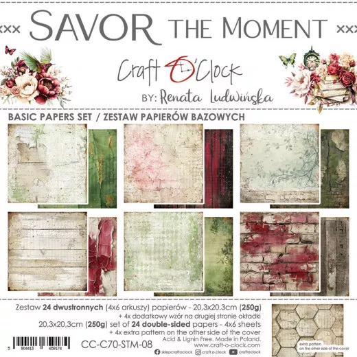 Savor The Moment - 8x8 Basic Paper Set