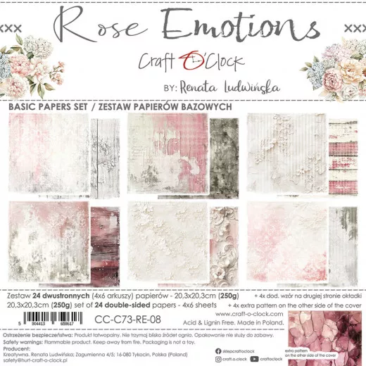 Rose Emotions - 8x8 Basic Paper Set