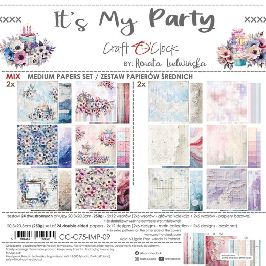 It's My Party - 8x8 Medium Paper Set