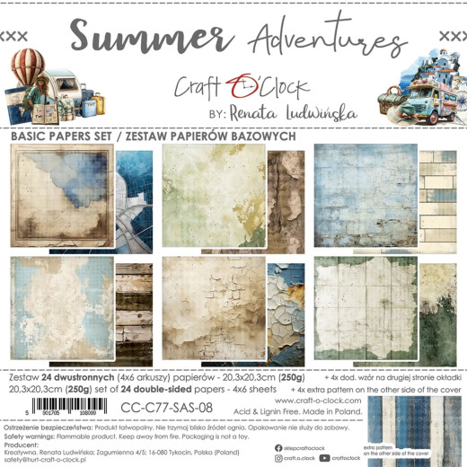 Summer Adventures - 8x8 Basic Paper Set