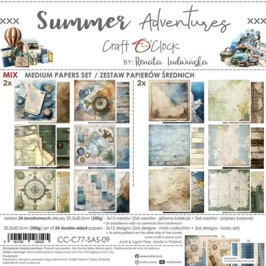 Summer Adventures - 8x8 Medium Paper Set