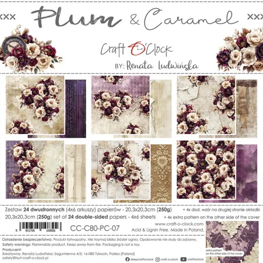 Plum & Caramel - 8x8 Basic Paper Set