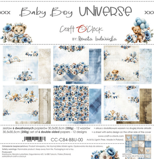Baby Boy Universe - 12x12 Paper Set