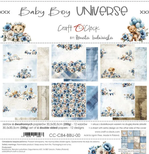 Baby Boy Universe - 12x12 Paper Set