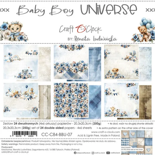Baby Boy Universe - 8x8 Paper Set