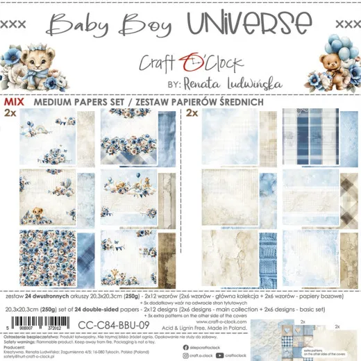 Baby Boy Universe - 8x8 Medium Paper Set