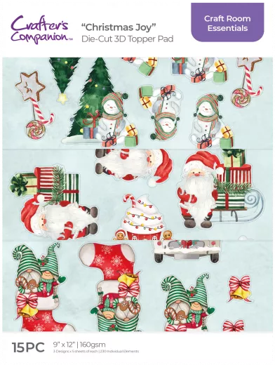 Die-Cut 3D Topper 9x12 Pad - Christmas Joy