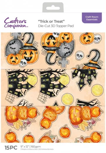 Die Cut 3D Topper 9x12 Pad - Trick or Treat