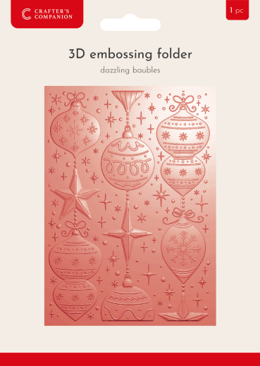 3D Embossing Folder - Christmas - Dazzling Baubles