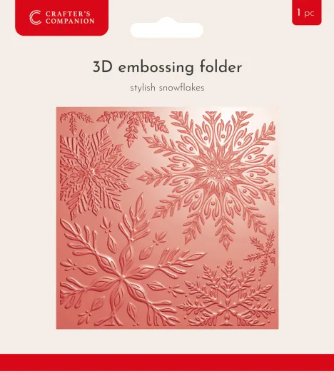 3D Embossing Folder - Christmas - Stylish Snowflakes