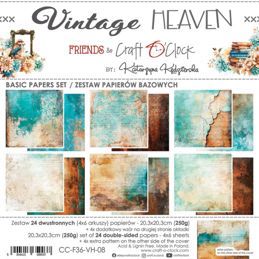 Vintage Heaven - 8x8 Basic Paper Set