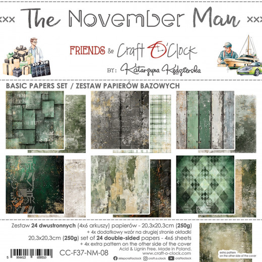 The November Man - 8x8 Basic Paper Set