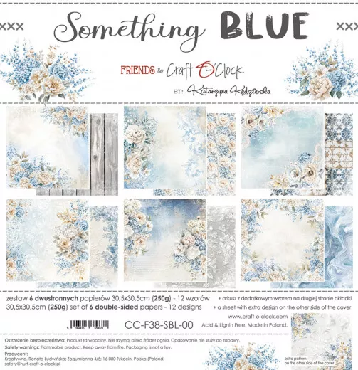 Something Blue - 12x12 Paper Set