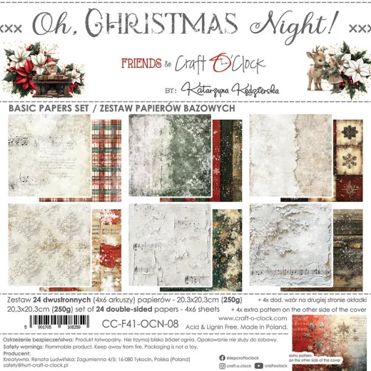 Oh Christmas Night - 8x8 Basic Paper Set