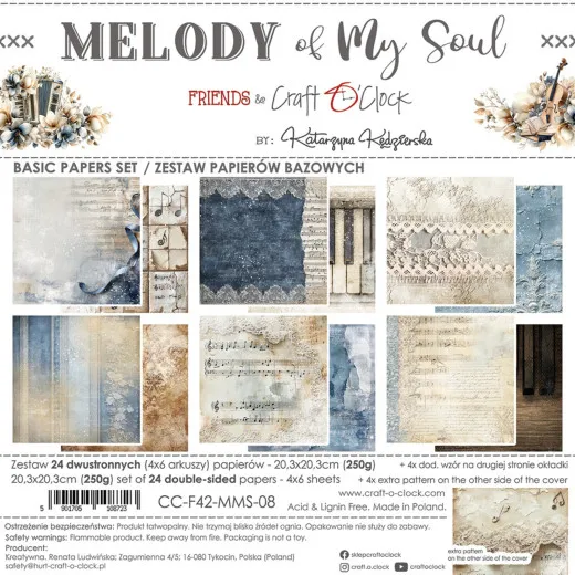 Melody of My Soul - 8x8 Basic Paper Set