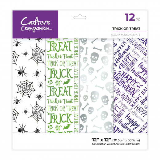 12x12 Luxury Foiled Acetate Pack - Trick or Treat