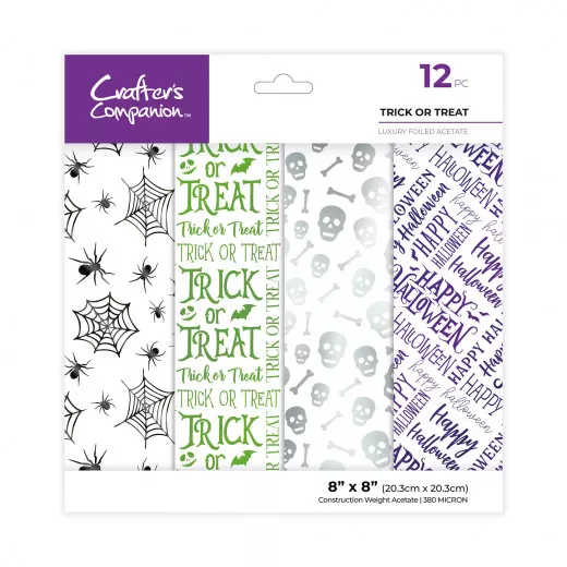 8x8 Luxury Foiled Acetate Pack - Trick or Treat