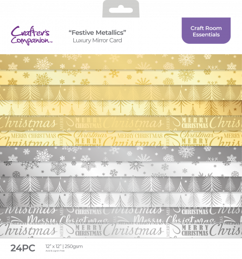 Festive Metallics - 12x12 Mirror Card Pad