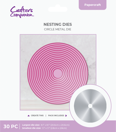 Metal Die - Nesting 8 Inch Circle 