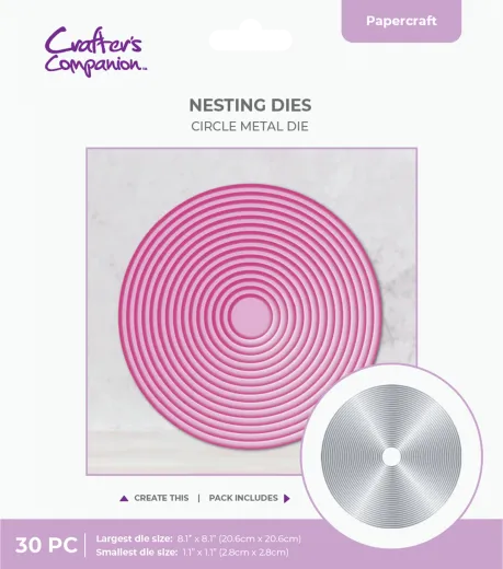 Metal Die - Nesting 8 Inch Circle 