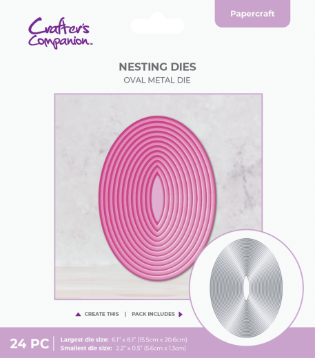 Metal Die - Nesting 8 Inch Oval 