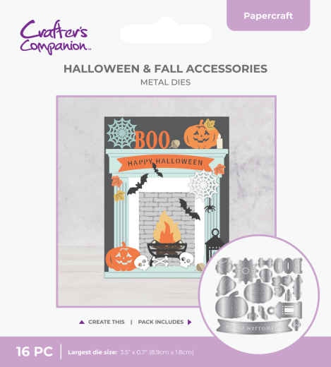 Clear Stamp & Cutting Die - Door & Fireplace - Halloween & Fall Accessories