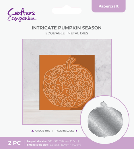 Metal Die - Fall Decorative Motif - Intricate Pumpkin Season