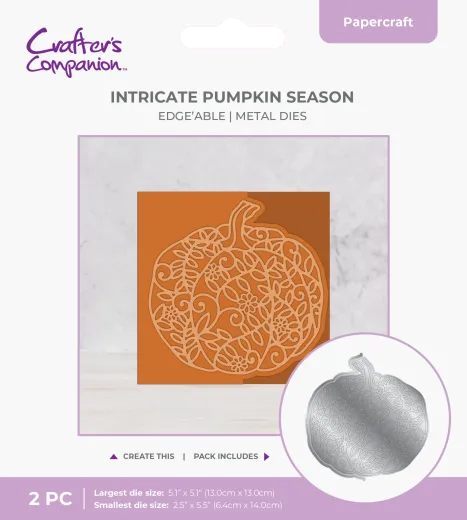 Metal Die - Fall Decorative Motif - Intricate Pumpkin Season