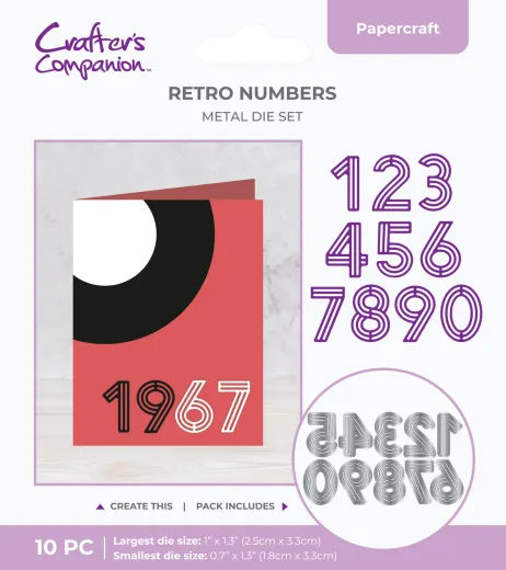 Metal Die - Retro Numbers - Retro Numbers