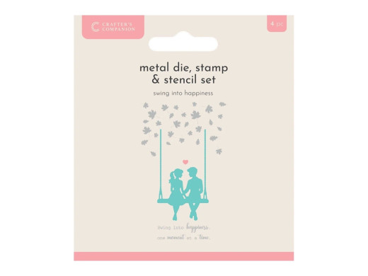 Silhouette Metal Die & Stamp & Stencil Set - Swing Into Happiness