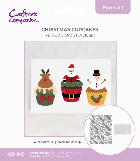 Metal Die & Stencil Set - Intricate Fall - Christmas Cupcakes