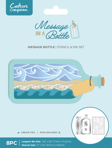 Metal Die & Stencil Set - Message in a Bottle - Message Bottle