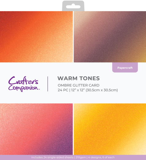 Ombre Glitter - 12x12 Paper Pad - Warm Tones