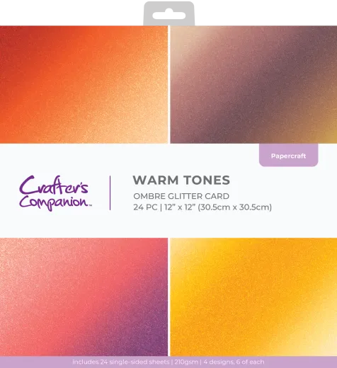 Ombre Glitter - 12x12 Paper Pad - Warm Tones