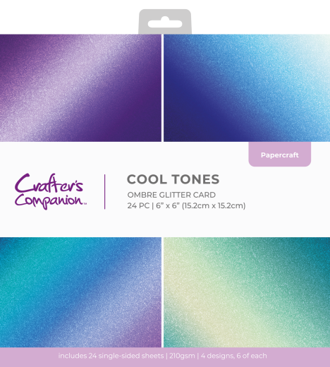 Ombre Glitter - 6x6 Paper Pad - Cool Tones
