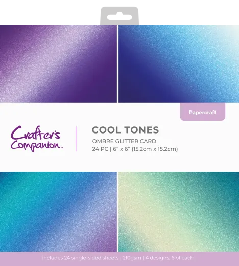 Ombre Glitter - 6x6 Paper Pad - Cool Tones
