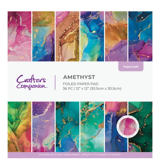 Marble - 12x12 Paper Pad - Amethyst